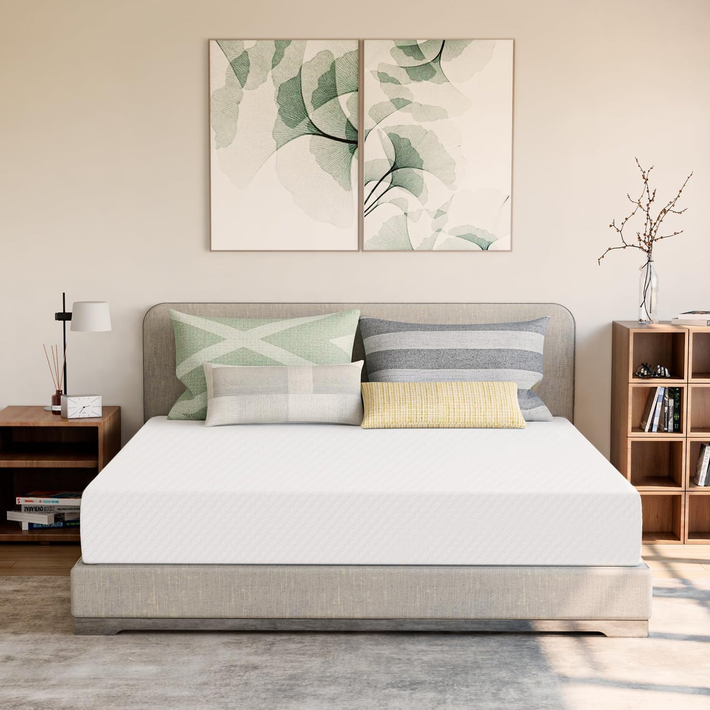 GAESTE 8 Inch Full Cooling Gel Memory Foam Mattress for Cool Sleep Medium Firm CertiPUR-US Certified Foam, Mattress in a Box Pressure Relief Removable Cover No Fiberglass (Full, 8 in)