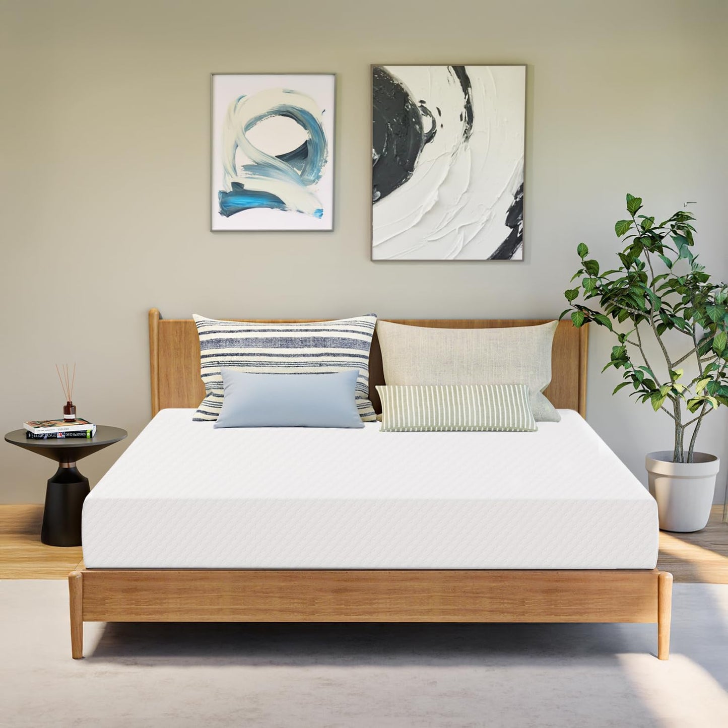 GAESTE 8 Inch Full Cooling Gel Memory Foam Mattress for Cool Sleep Medium Firm CertiPUR-US Certified Foam, Mattress in a Box Pressure Relief Removable Cover No Fiberglass (Full, 8 in)