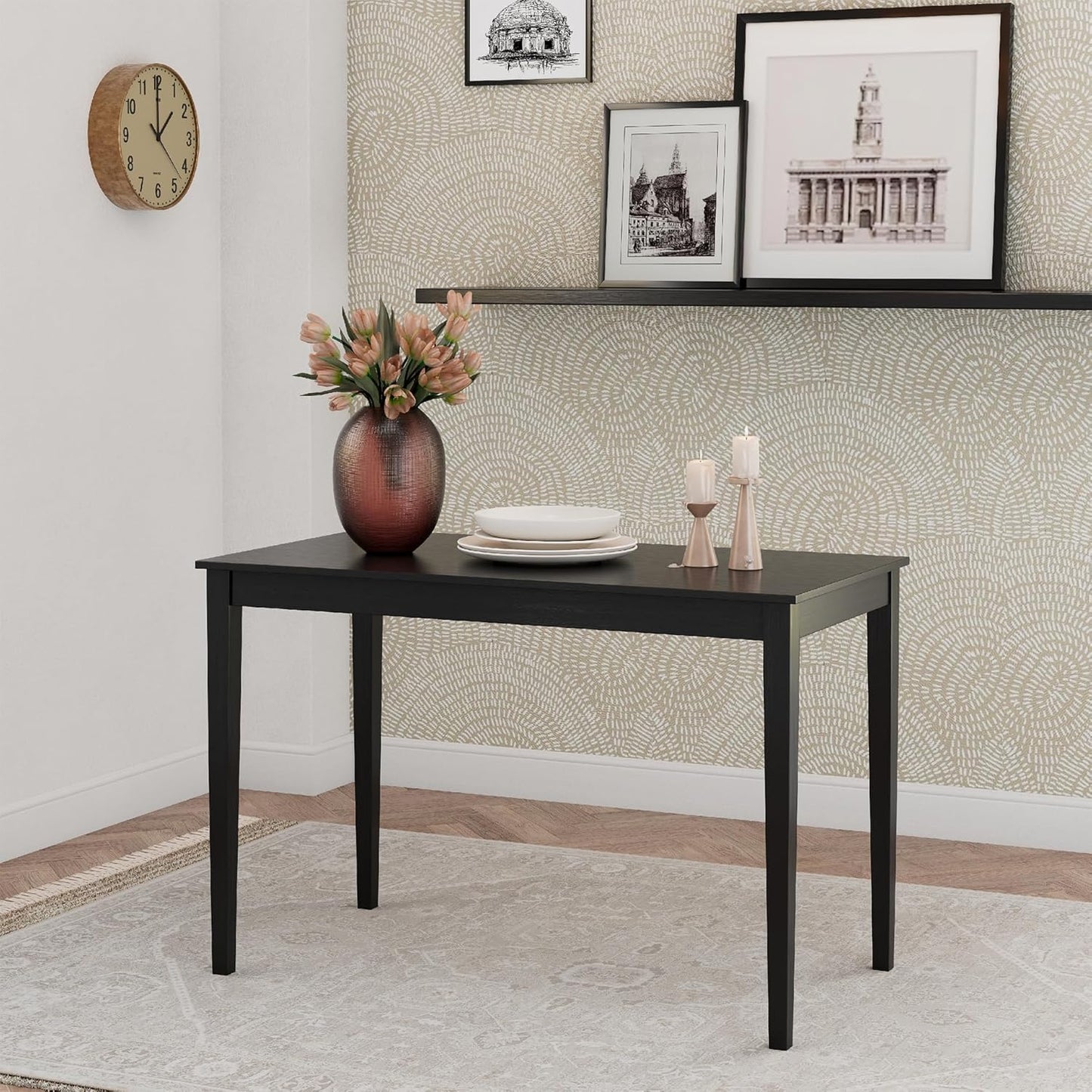 Signature Design by Ashley Kimonte Rectangular Dining Room Table, Black