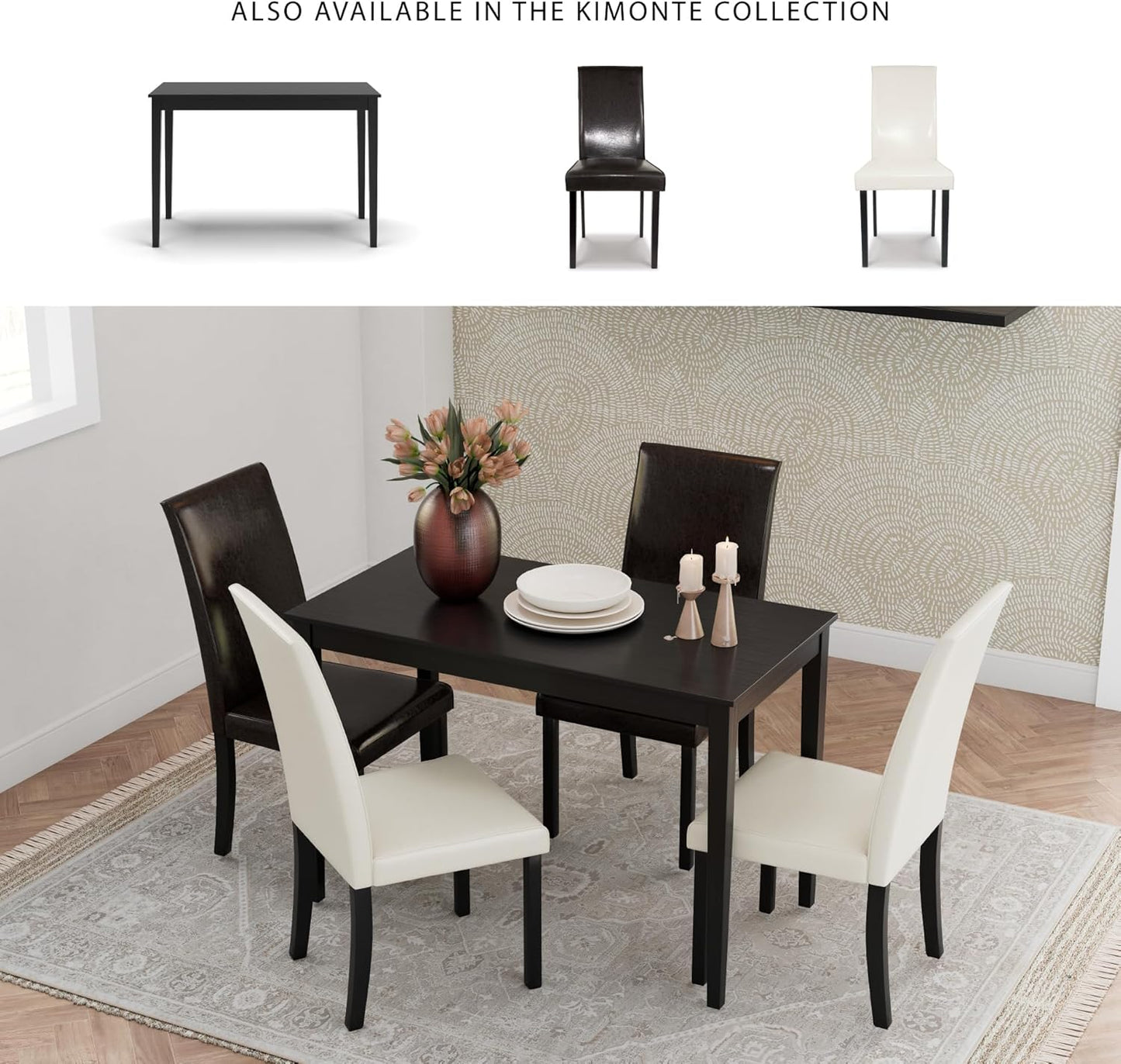 Signature Design by Ashley Kimonte Rectangular Dining Room Table, Black