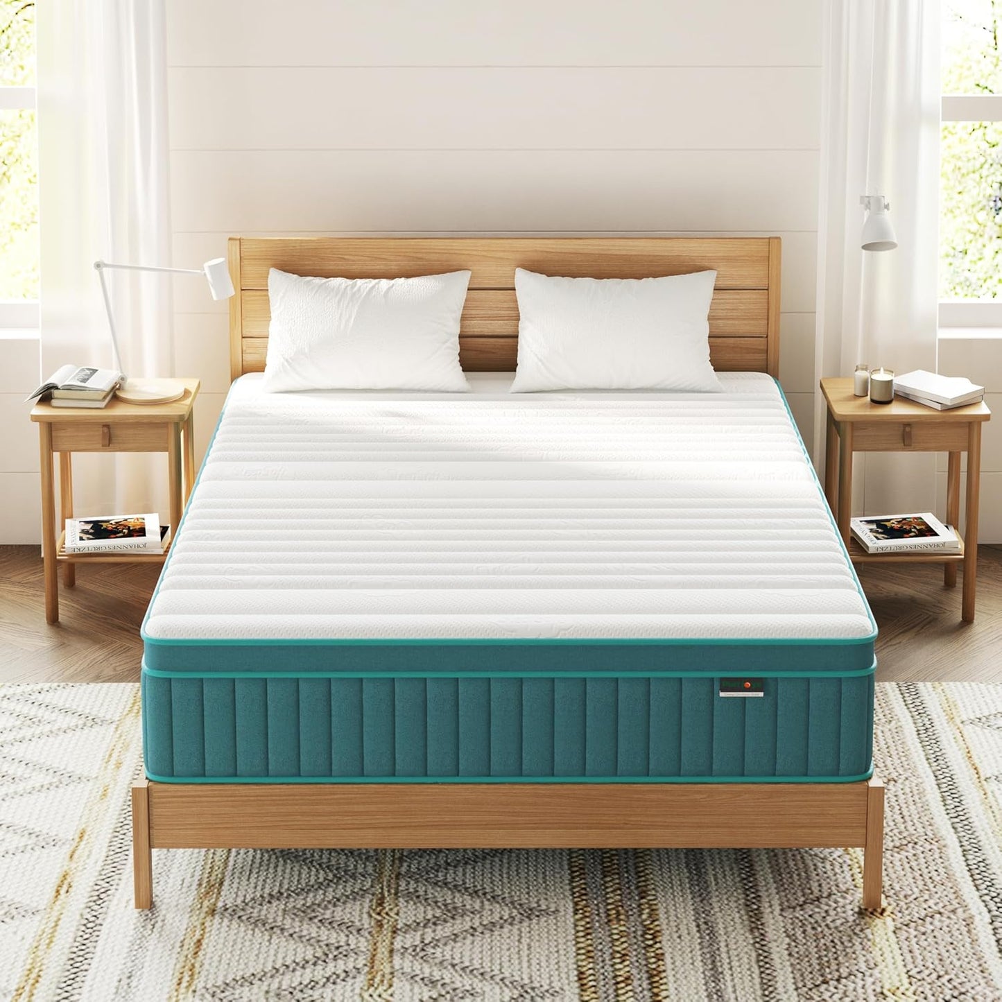 Double Mattress,12 Inch Full Size Hybrid Mattresses, Full Bed Matress in a Box, Pressure Relief & Fiberglass Free, Firm Mattress Double Size