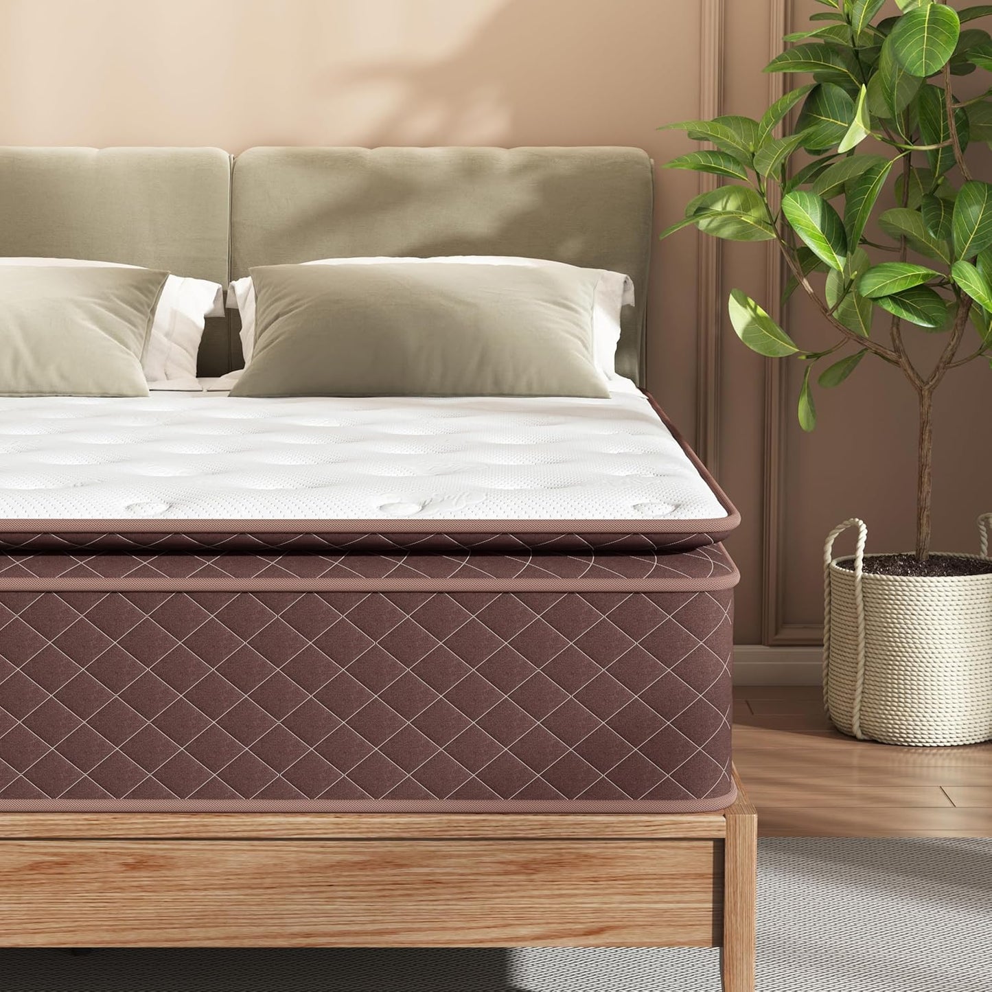 Double Mattress,12 Inch Full Size Hybrid Mattresses, Full Bed Matress in a Box, Pressure Relief & Fiberglass Free, Firm Mattress Double Size