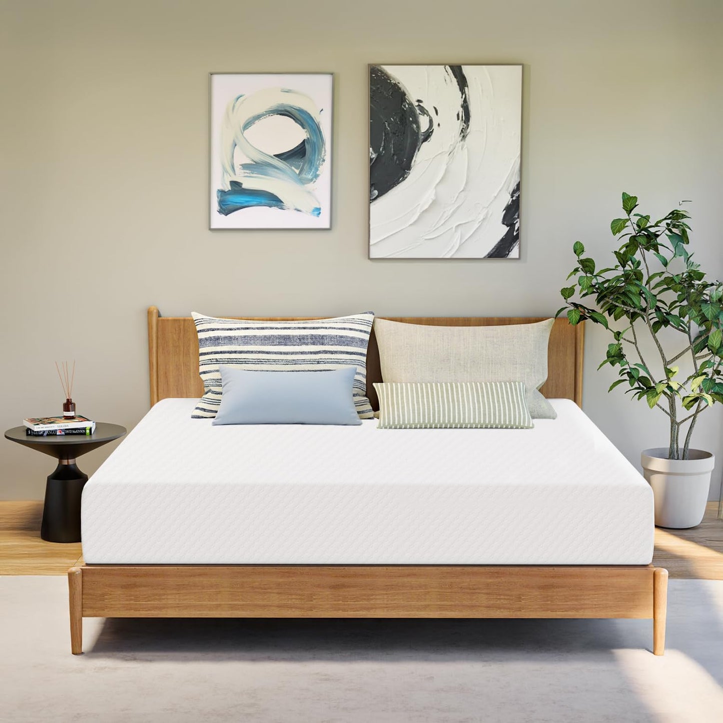 GAESTE 8 Inch Full Cooling Gel Memory Foam Mattress for Cool Sleep Medium Firm CertiPUR-US Certified Foam, Mattress in a Box Pressure Relief Removable Cover No Fiberglass (Full, 8 in)