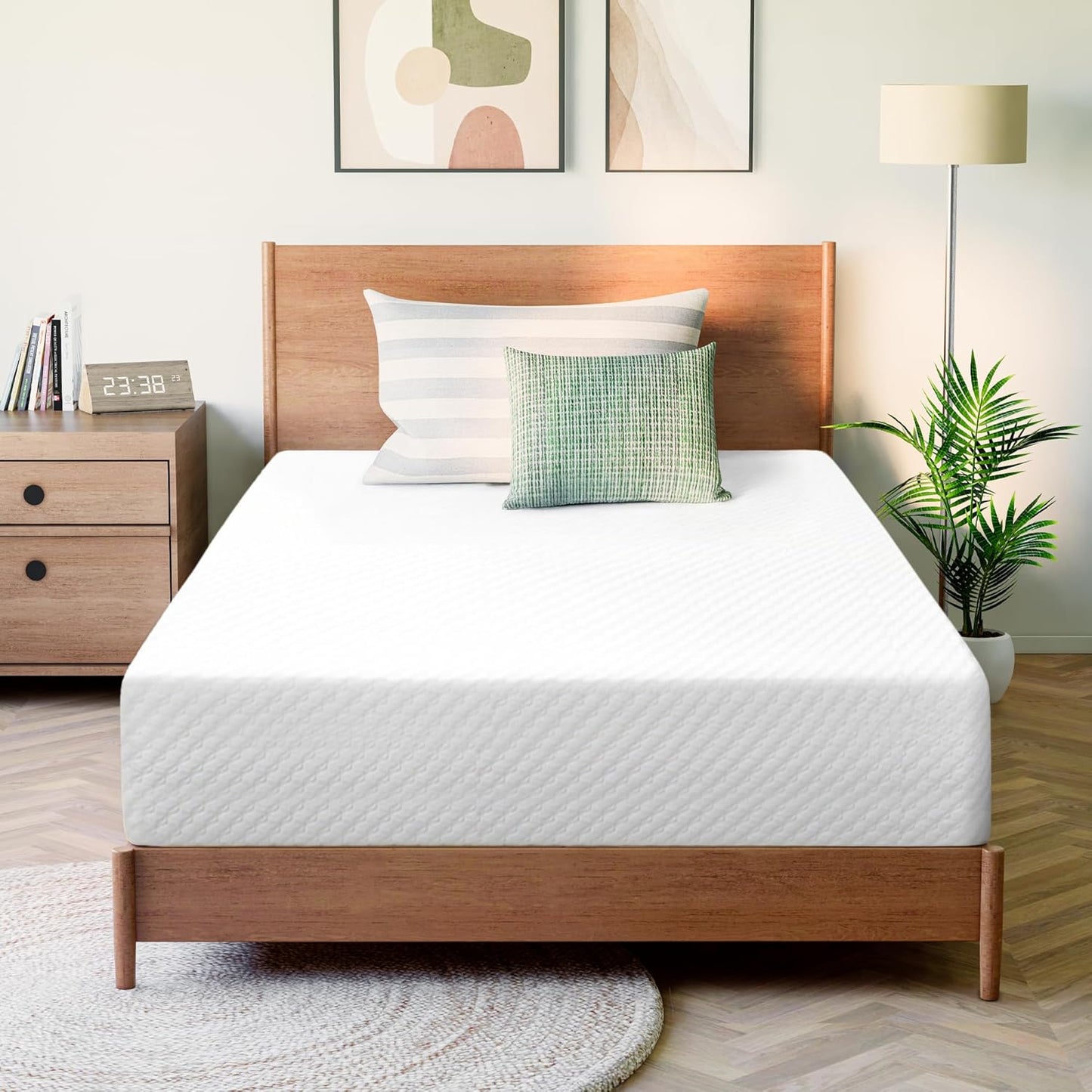 GAESTE 8 Inch Full Cooling Gel Memory Foam Mattress for Cool Sleep Medium Firm CertiPUR-US Certified Foam, Mattress in a Box Pressure Relief Removable Cover No Fiberglass (Full, 8 in)